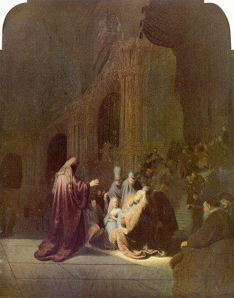 Rembrandt Peale Simeon in the temple Spain oil painting art